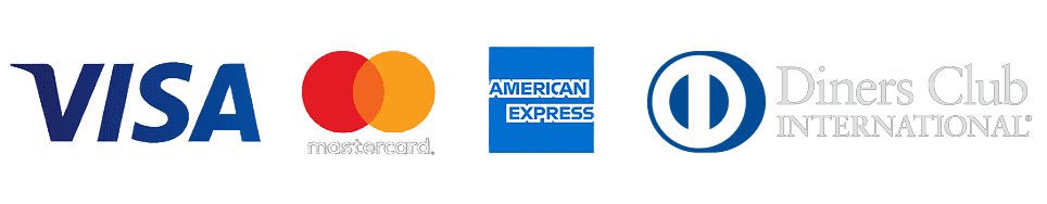 logo of visa Mastercard AMEX and Diners Club International