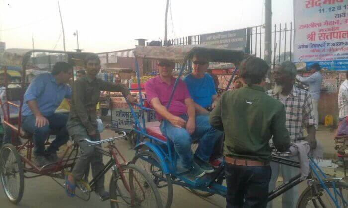 Rickshaw Ride Chandini Chowk Market New Delhi