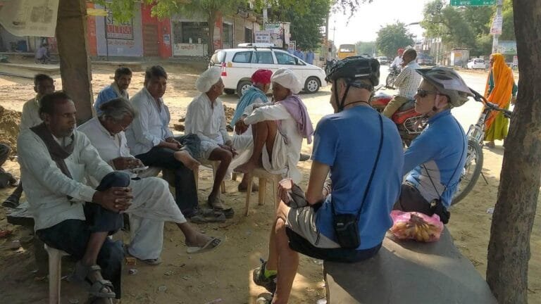 Break at Local Tea Shop Rajasthan Cycling