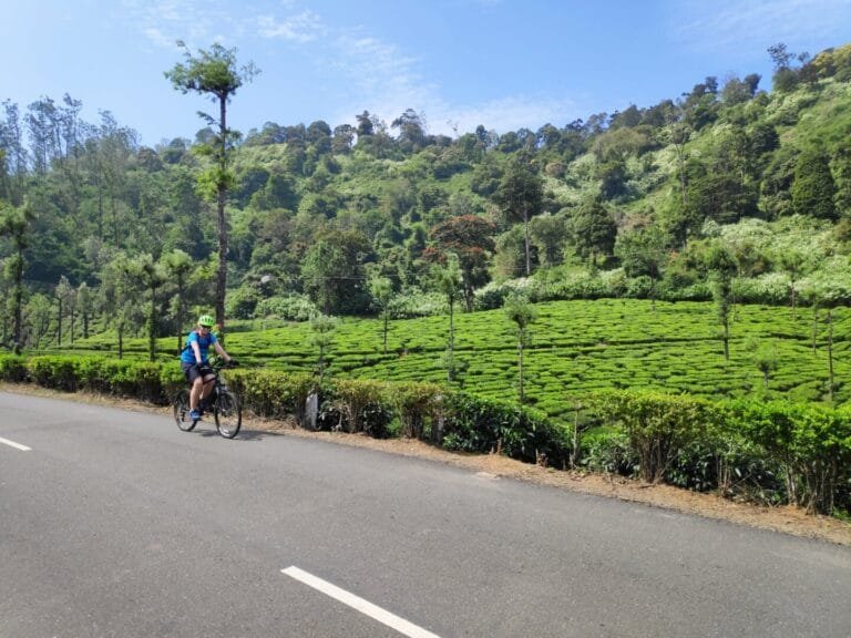A breathtaking view from Top Station in Munnar, Kerala, showcasing the mist-covered valleys and distant mountain ranges, offering a panoramic perspective of the Western Ghats.