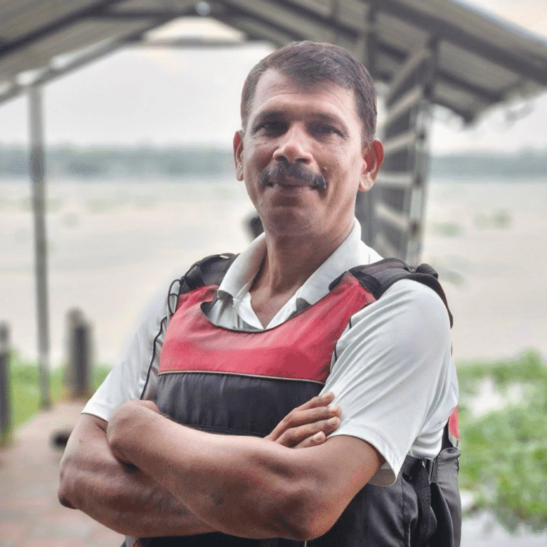 Kayaking guide Unnikrishanan